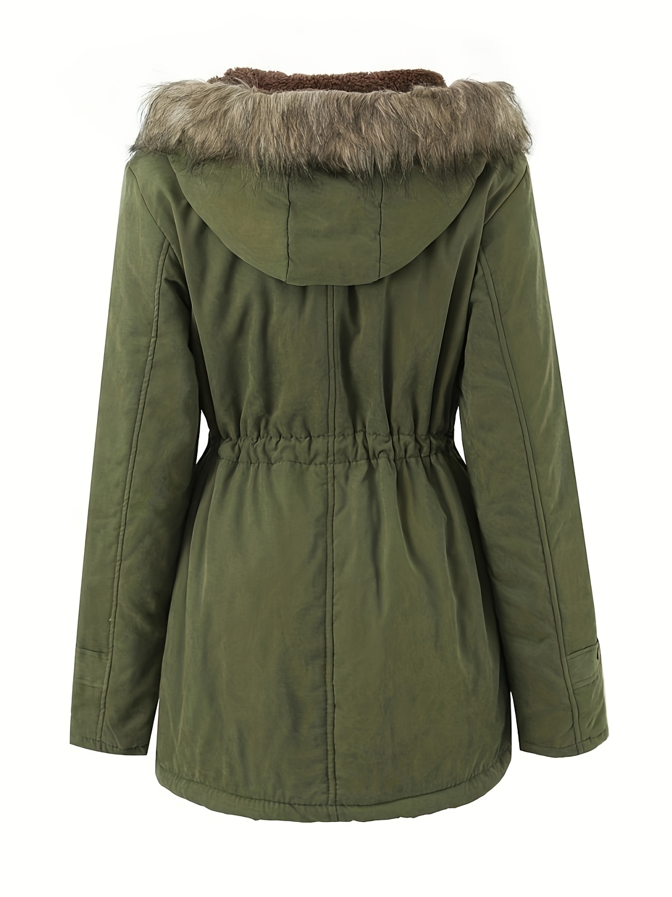 Veste d'hiver chaude à capuche pour femme - Manteau décontracté parka
