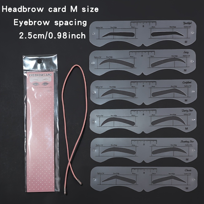 6-style Reusable Eyebrow Shaping Stencils Kit - Perfect For Diy Brow Grooming & Makeup Application - Tool For Women