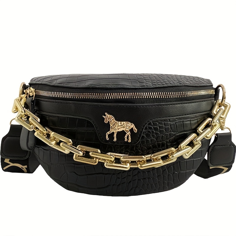 Single Shoulder Crossbody Bag, Popular Korean Version Versatile Casual Waist Bag Chest Bag [random Zipper ]