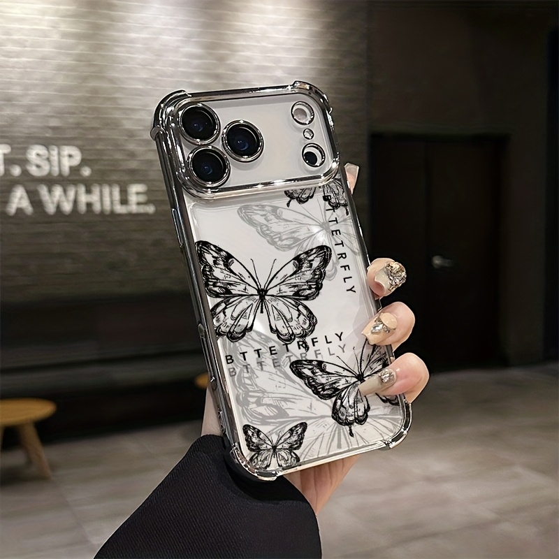 TEMU Phone Case - A Creatively Designed Shockproof Phone Case Featuring A Trendy Pattern With A High-end Feel, Compatible With Iphone From 11 To 17