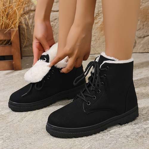 Bottes Cheville Femme En Cuir Véritable - Bottines Confortables Talon 6cm, Semelle Antidérapante, Pour Automne/Hiver
