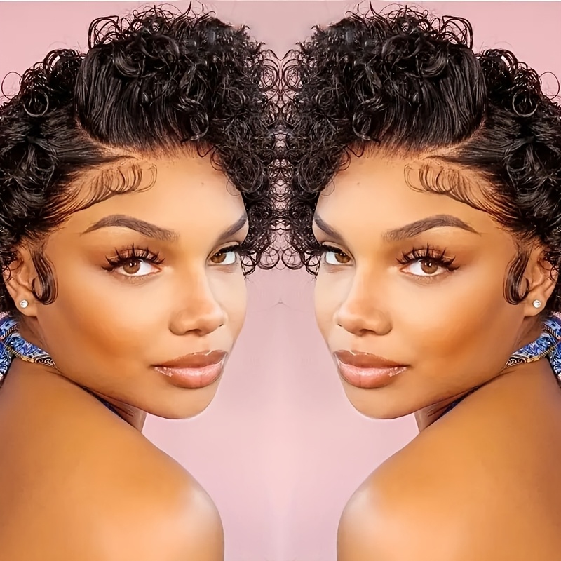 Afro Perücke – Schwarz – Lockig Mit Pony – Aus Synthetischem Hochtemperatur-Silikon – Für Damen