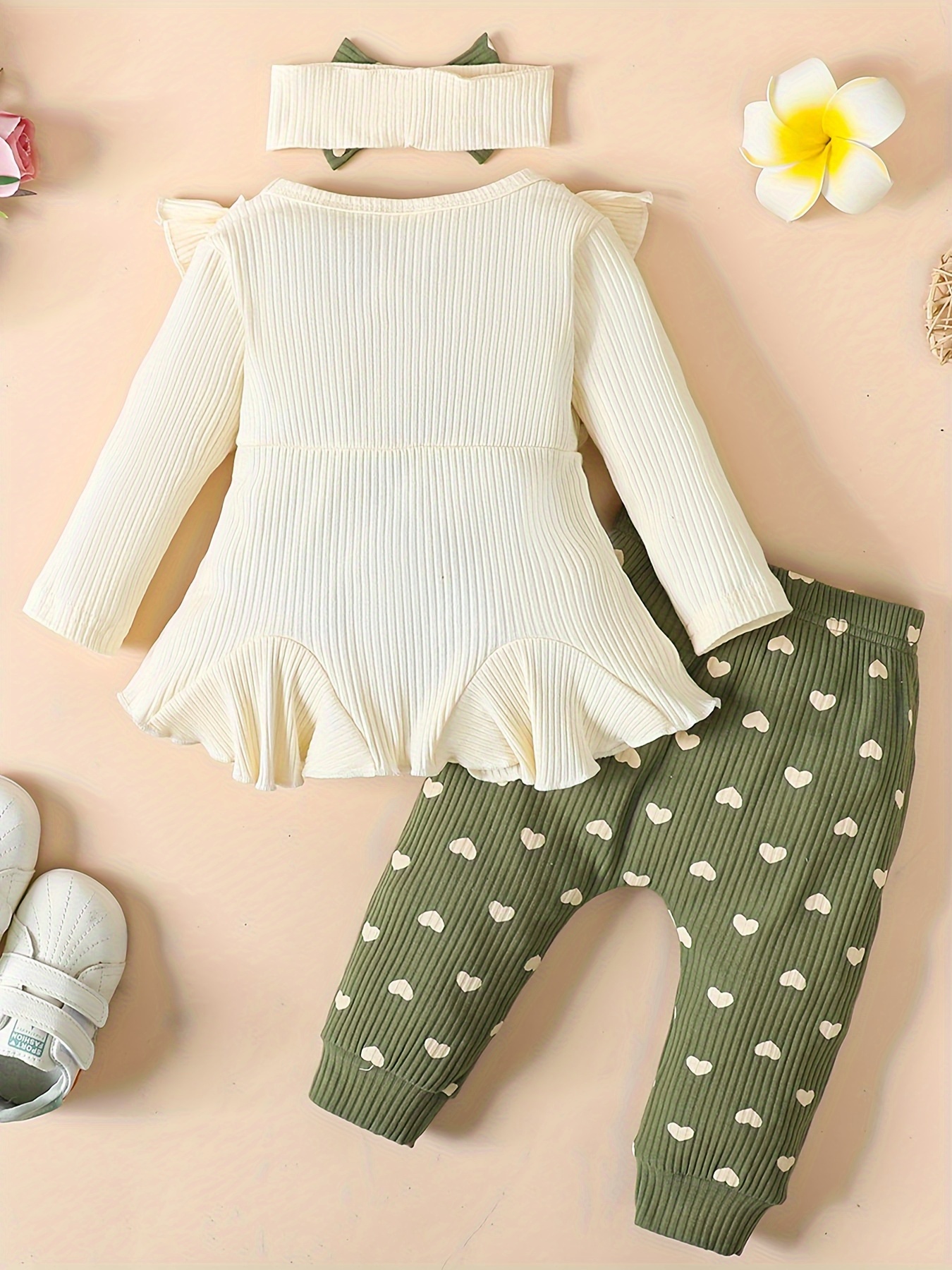 Taupe Cream Leopard Rib Leggings And/or Headband, Preemie Girl Clothes,  Newborn Coming Home Outfit, Cute Toddler Pants, Top Knot Bow 