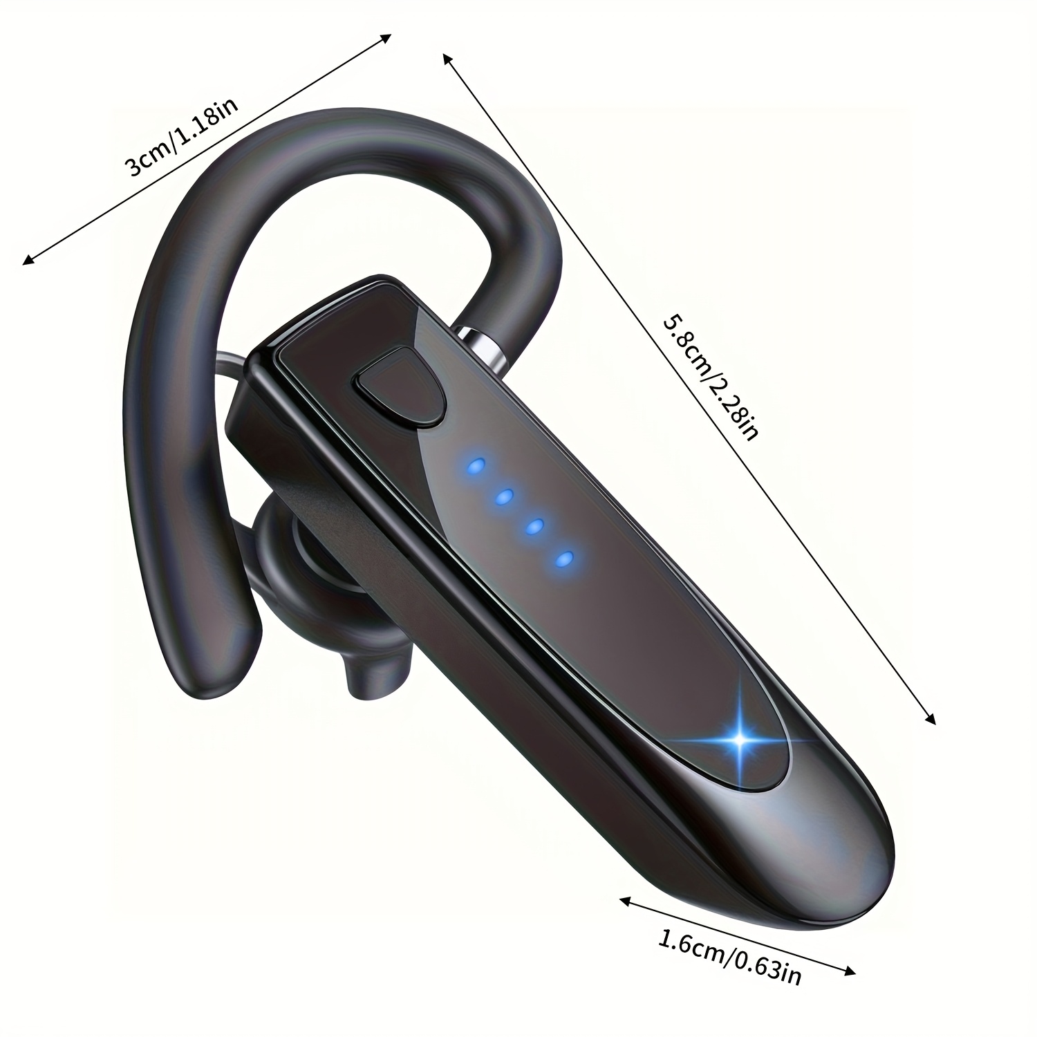 item picture wireless headset 29hrs music   headphone 180hrs long standby time built in mic connect to 2 devices   lightweight wireless earpiece for office trucker driver