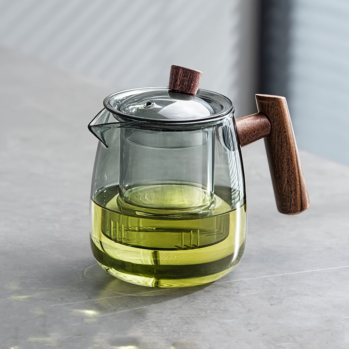 A Borosilicate Glass Teapot, Tea And Water Three-piece Set, Exquisite Teapot For Personal Use