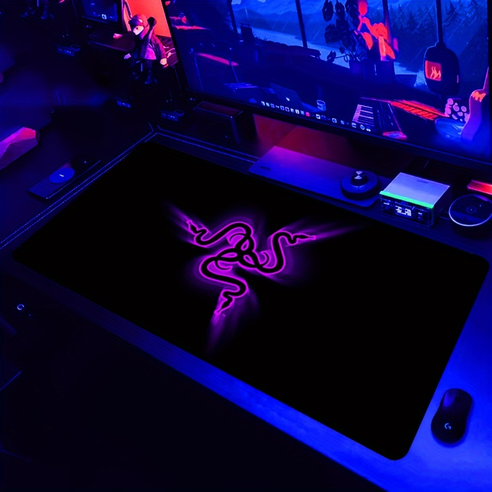 

Fluorescent Gaming Mouse Pad, Large Computer Desk Mat, Uv Reactive , Washable , -the- Purple