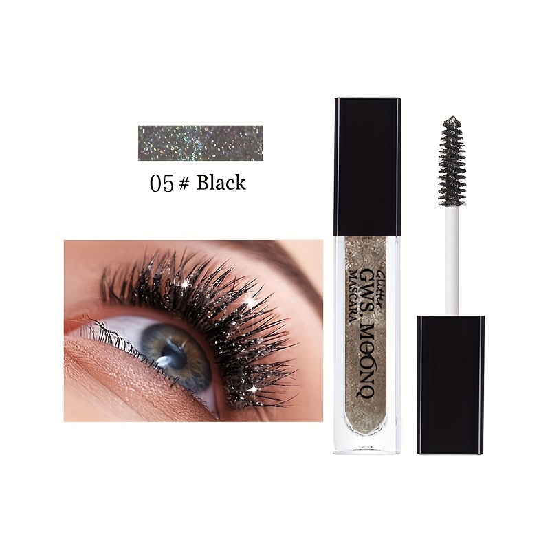 Image of 5-color Sparkling Glitter Mascara, Sequin Shiny Broken Diamond Shiny Mascara, Long Lasting Unscented Mascara For Parties Festivals And Masquerade