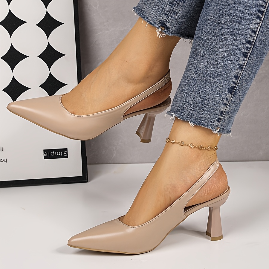 womens pointed toe stiletto heel sandals slip black Temu Germany