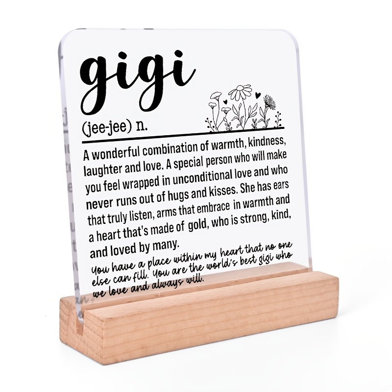 

Unique Acrylic Desk Sign - Perfect Birthday & Day Gift From Grandchildren, Decor Plaque For Grandma, Room Decor