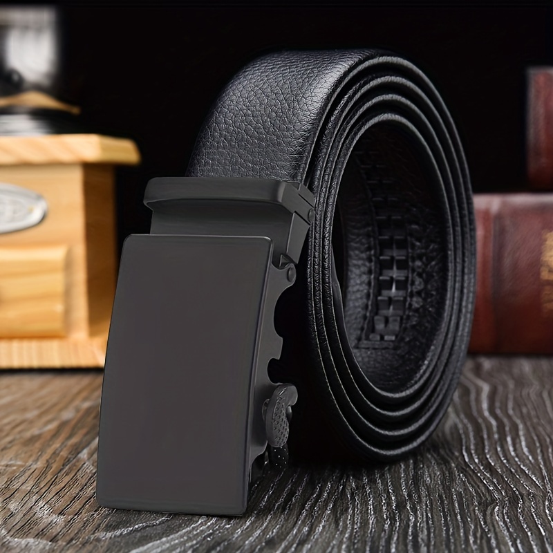 

1pc Men's Fashionable Pu Leather Belt, Classic Design, Automatic Buckle, Durable And Comfortable, For Men Daily Life Leisure Time Party Festival Work Meeting Gift