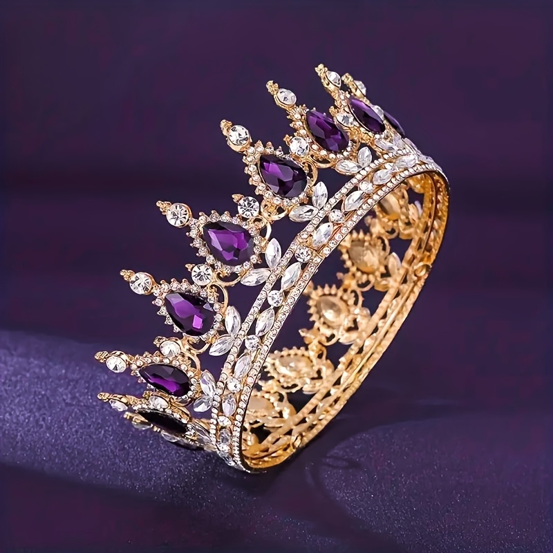baroque style shiny purple headpiece - Temu Greece display picture 3