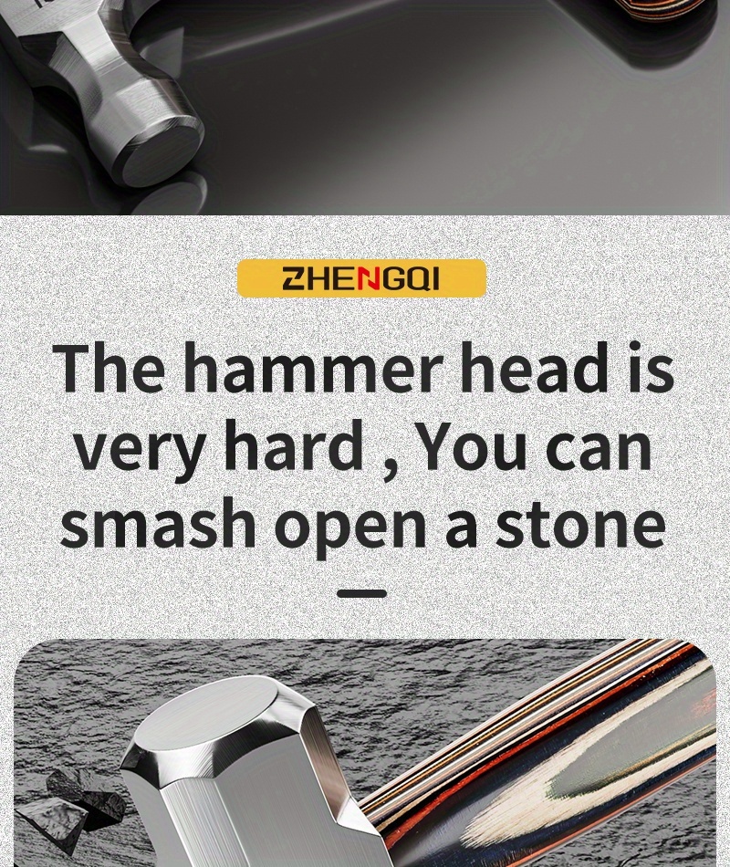 Non-Fading Wooden Handle Hand Hammer Horn Hammer Carpenter'S Hammer Octagonal Hammer Mini Hammer Non-Fading Colored Wooden Handle Hammer, Laminated Process Wooden Handle Non-Fading for Home Work Convenient to Carry Hand Hammer Outdoor Hammer