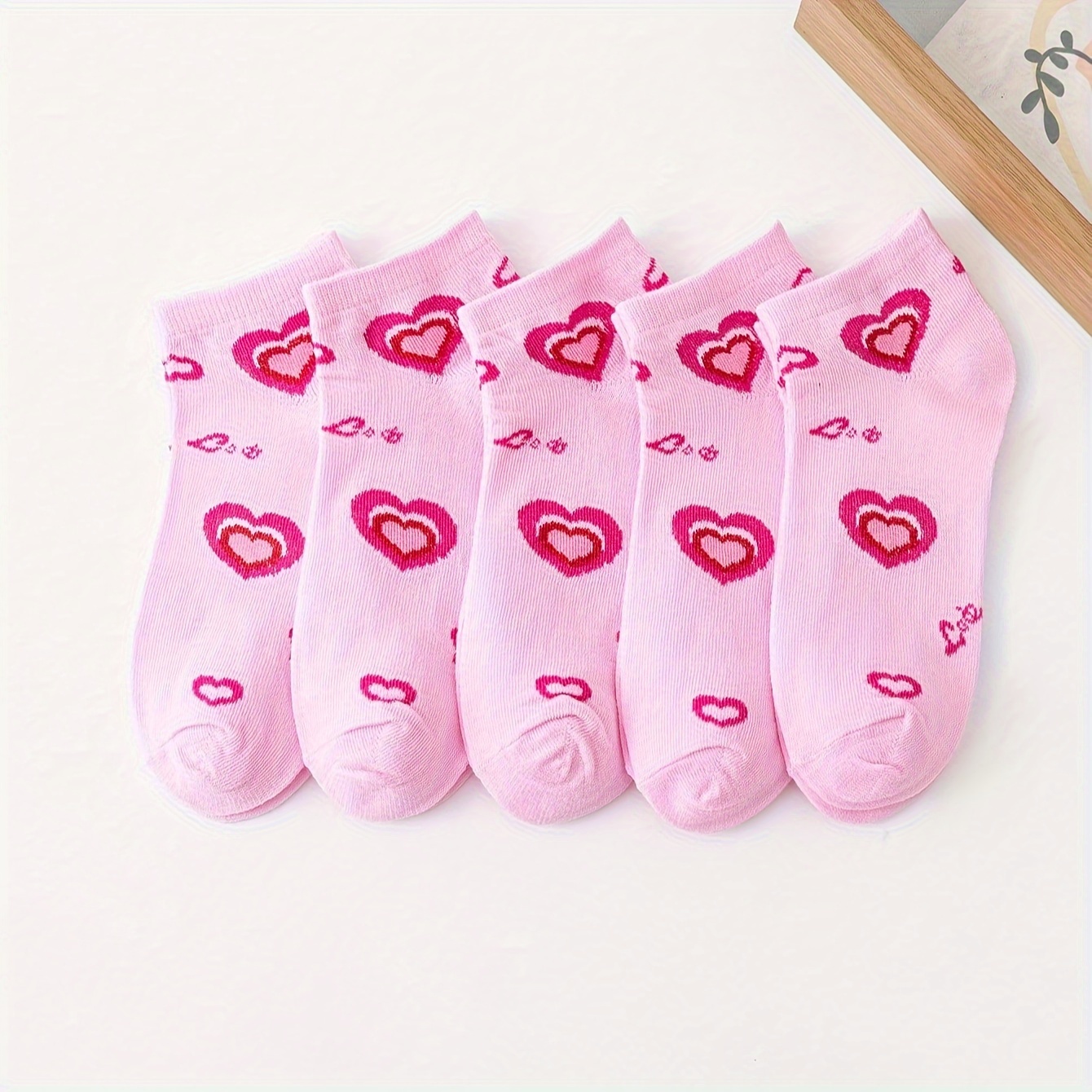 

5 Pairs Socks, Simple & Comfy Short Socks, Women's Stockings & Hosiery