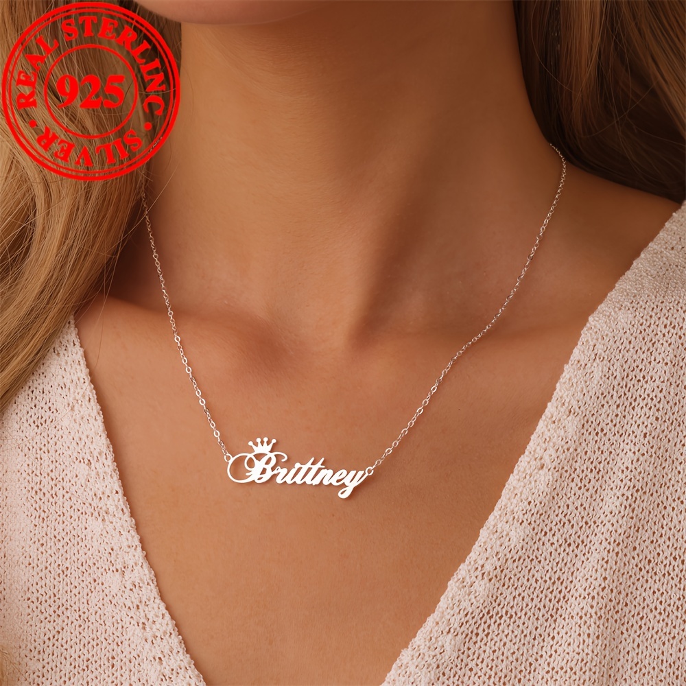 

925 , Name Personalized Pendant , Graduation Personalized Name (customied English Language)