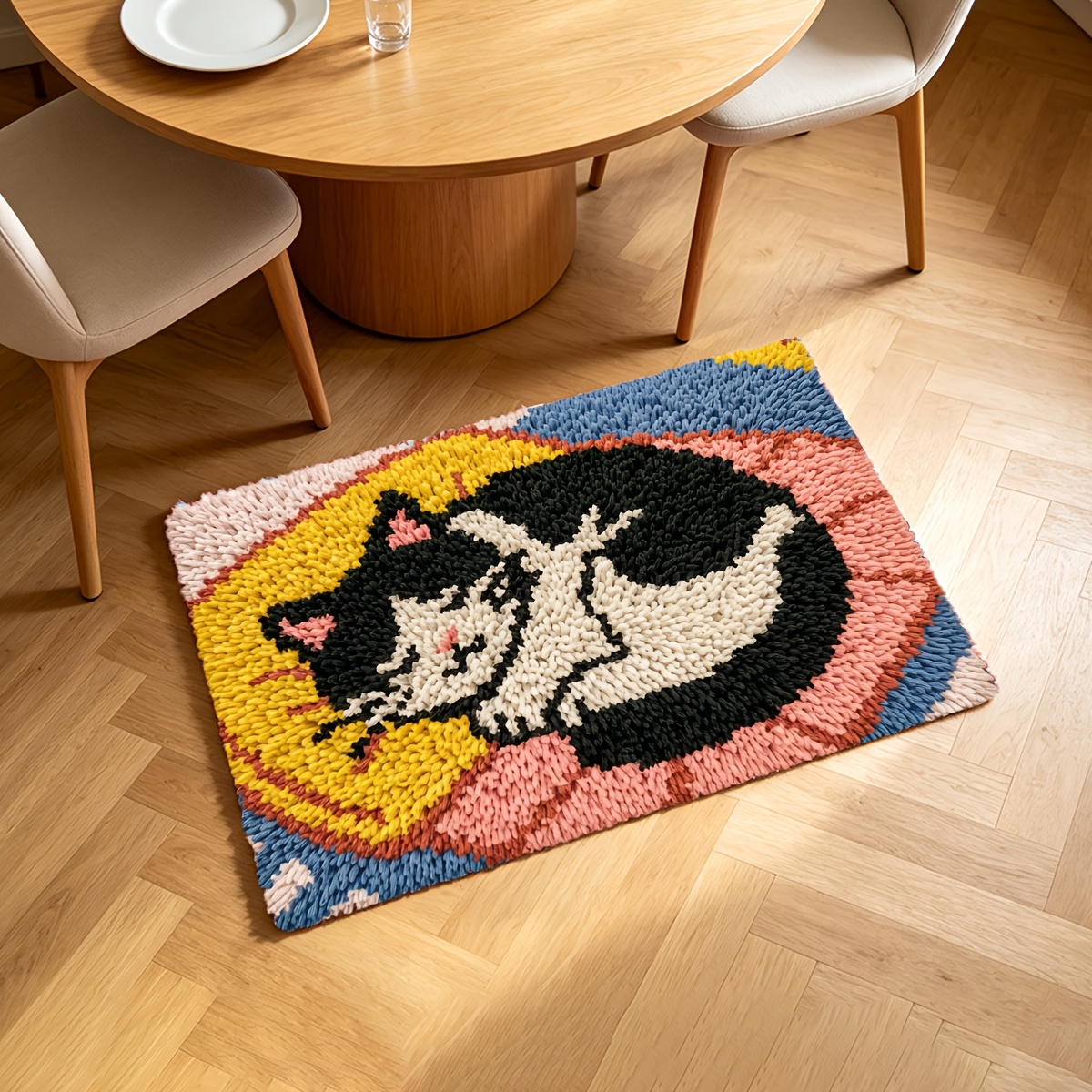 Sleeping Kitten Latch Hook Tapestry & Rug Craft Kit