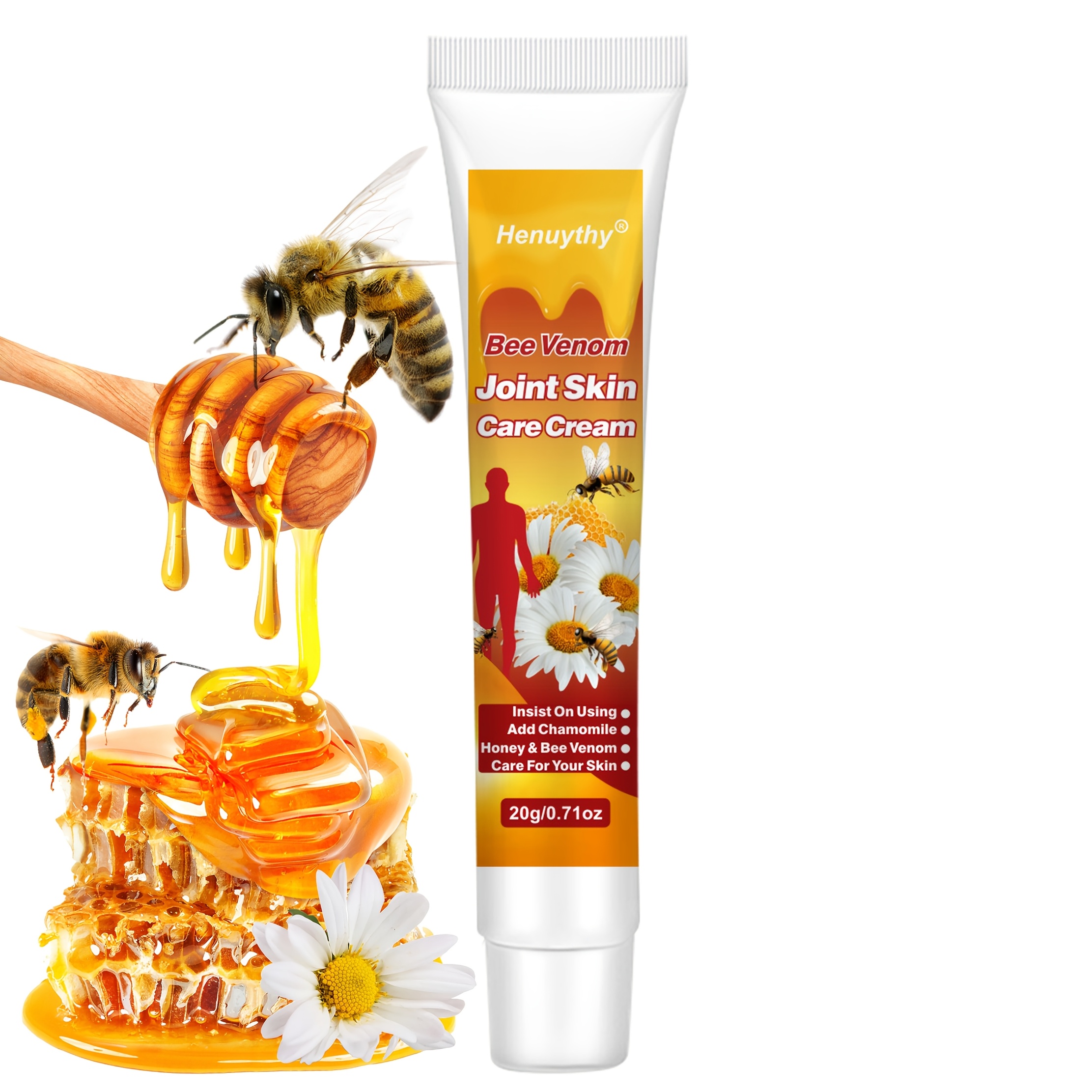 Bee Venom Joint Skin Care Cream, Moisturizing And Nourishing, Joint Skin Care, Firm, Smooth, Gentle And Non Irritating, Suitable For Knee, Arm, Waist, Neck, And All Body Joint Skin