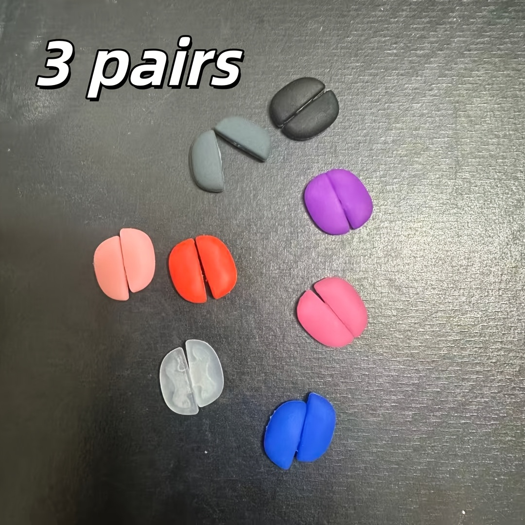 TEMU 3 Pairs, Random Color Plug-in Glasses Nose Pad, Non-slip Glasses Frame Nose Pad, Comfortable And Anti-indentation Glasses Nose Pad Replacement
