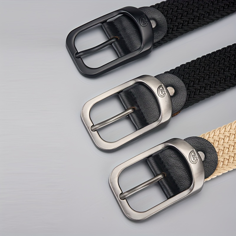 1pc elastic braided belt no hole adjustable stretch Temu Australia