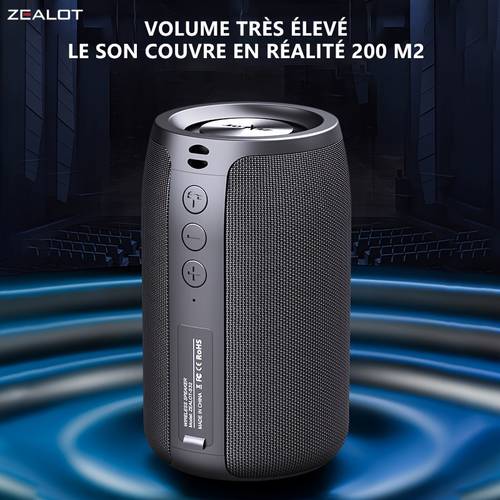 photo de l'article s32 enceintes fil, enceinte fil, double appairage, batterie 1800mah, 10 heures dautonomie stéréo puissant, basses explosives
