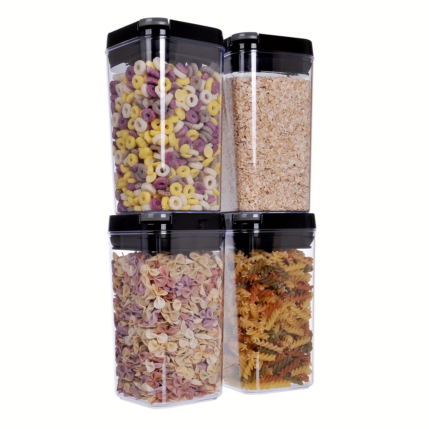 

1.3l/43.95oz 4pcs Set Ps Container Lid Box Tins Tins, Tins For Organizing And Storing In And Pantry, Dry Tins For , And Grains,