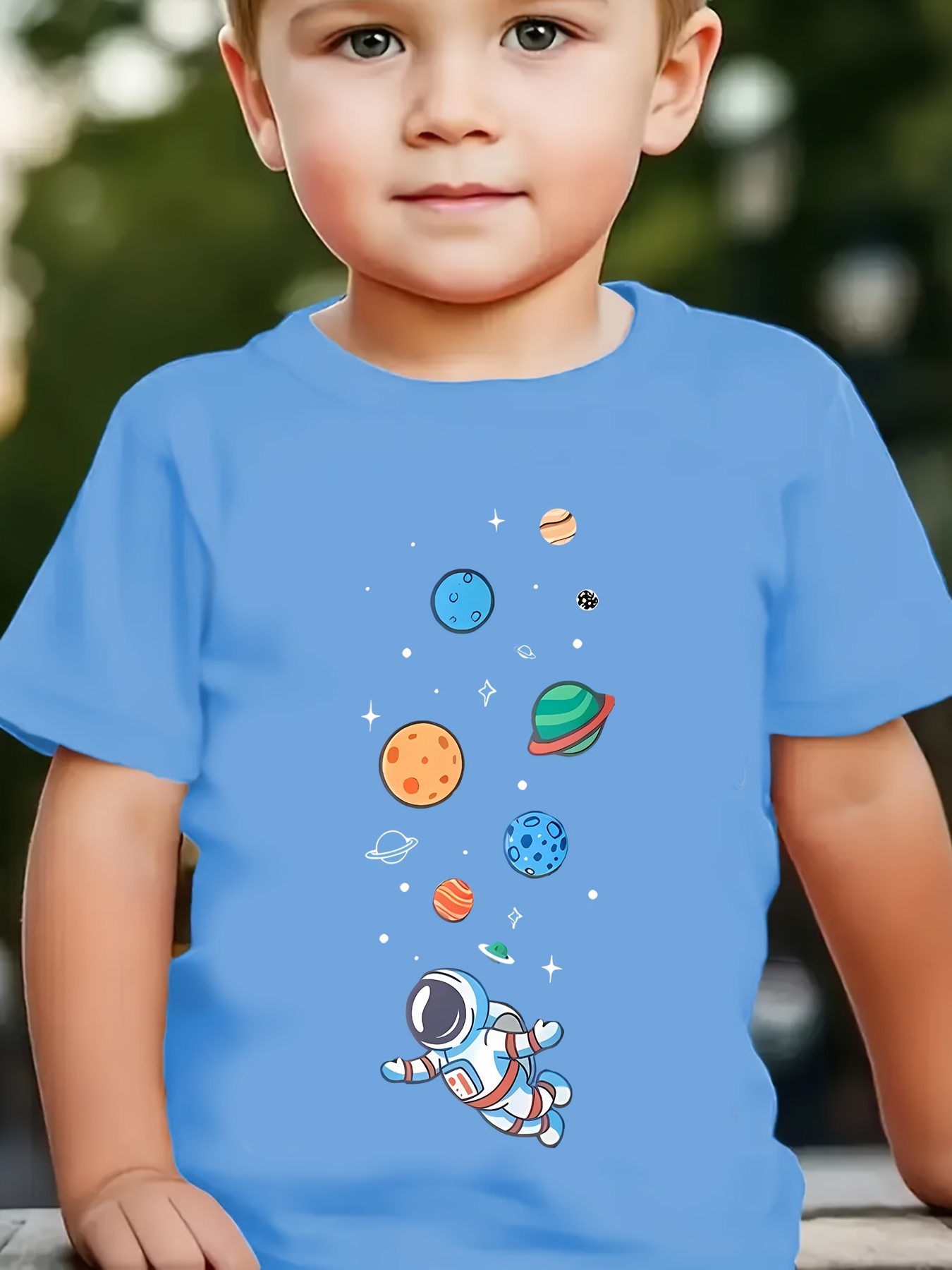 kids summer planet print t shirt soft Temu Ireland