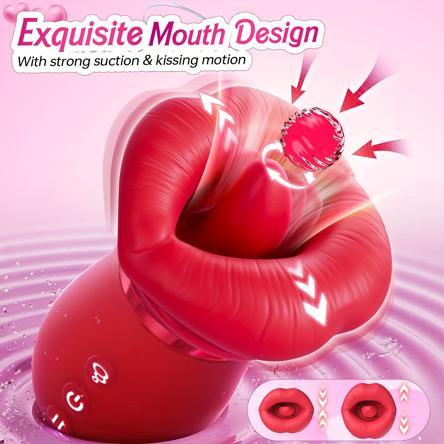 1pz giocattolo sessuale femminile a forma di     con 10 modalità di   & succhiamento, ricaricabile usb, stimolazione del   per coppie, prodotto per   sessuale|giocattolo    |pulsanti di   facili, giocattolo sessuale per coppie Dettagli dell'articolo 2