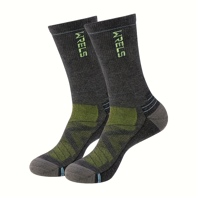 E-shop 1 Paar, WRELS Merino High-Calf Wolle Sportsocken, Wandersocken, Loop-Polsterung für und Atmungsaktivität, Hochdichte Strickware für Anti-Rutsch