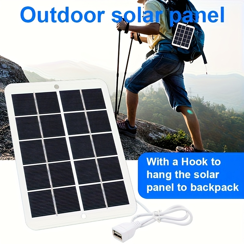 [high-performance conversion charging pad] portable solar charging panel - 5v usb safety voltage regulator, 2 usb ports with 2.5a output, lightweight for outdoor camping, home backup power supply, power bank, flashlight, fan, solar phone charger, foldable design, weatherresistant material, highefficiency regulator, emergency preparedness Product details 7