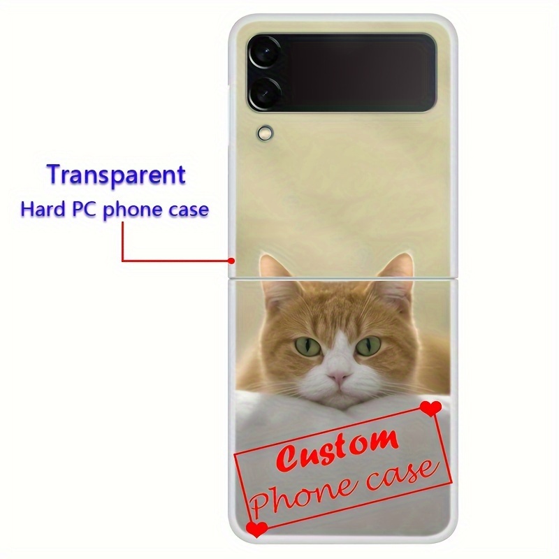 

Diy Custom Mobile Phone Case Galaxy Z Flip 6/z Flip 5/4/3/z Flip 5g Transparent Mobile Phone Case, Solid , Shockproof And Scratch-resistant Mobile Phone Case, Suitable Galaxy Z . Christmas, Gifts