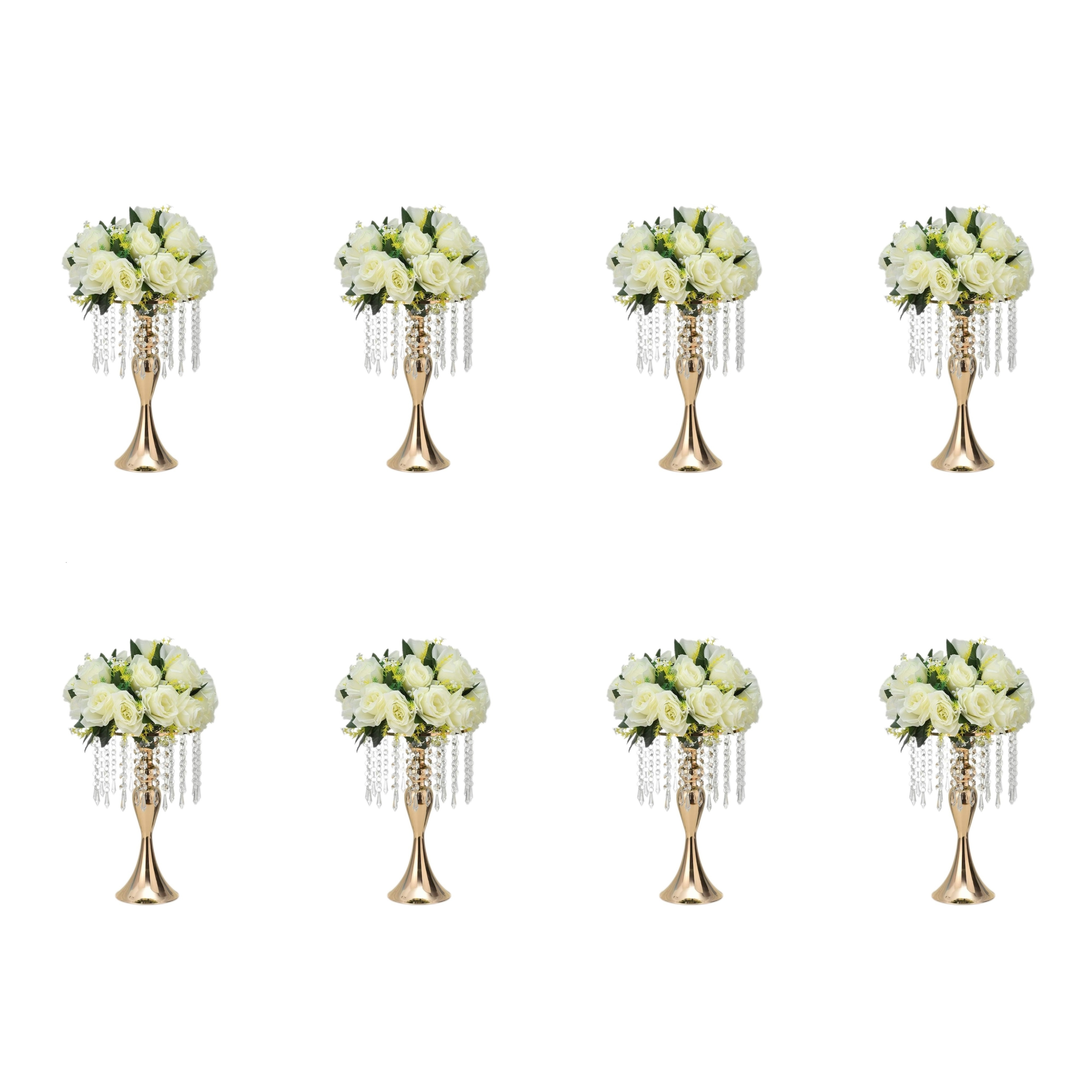 

8pcs Stand Centerpieces, 13.38in Tall For Tables Vase Wedding Centerpiece Road Lead For Wedding Event Decoration