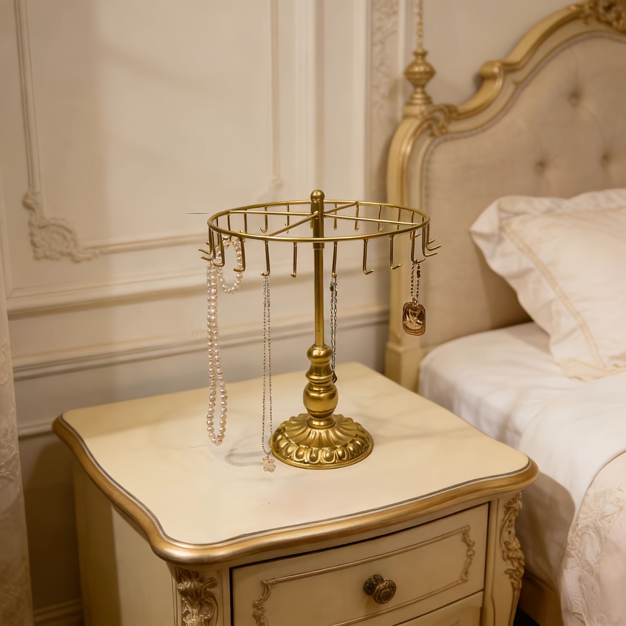 Rotating Jewelry Display Rack for Necklaces and Bracelets