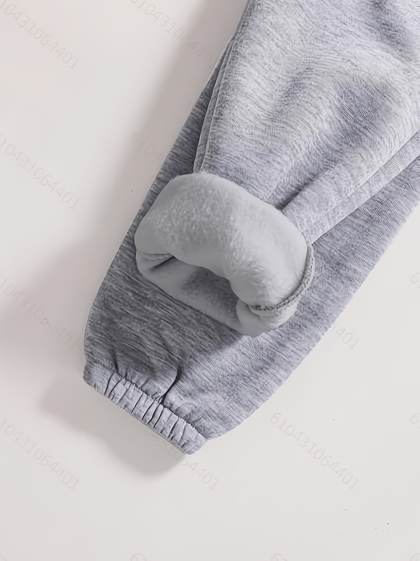 Girls' 3pcs Thickened-Lined Warm Pants Set with Cartoon Print