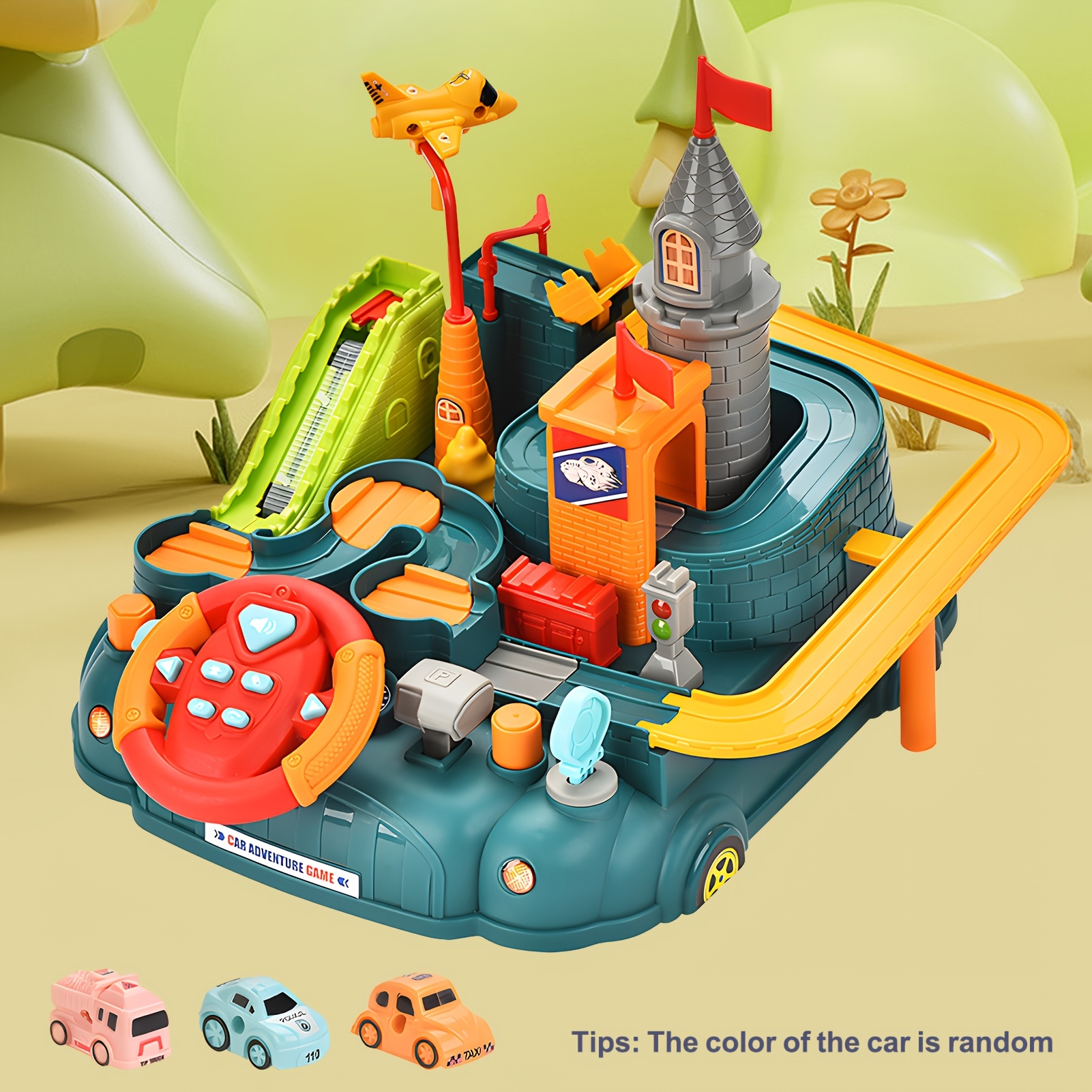 Kids Race Tracks Toys for Toddlers Boys, Car Adventure Toy for Age 3 4 5 6 7 Years Old Kids, Puzzle Rail Car, City Magnet Playsets, Preschool Educational Car Games, Ideal Christmas/Birthday Gifts Toys