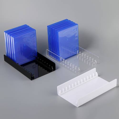 acrylic game disc storage rack for 5 display stand no battery required