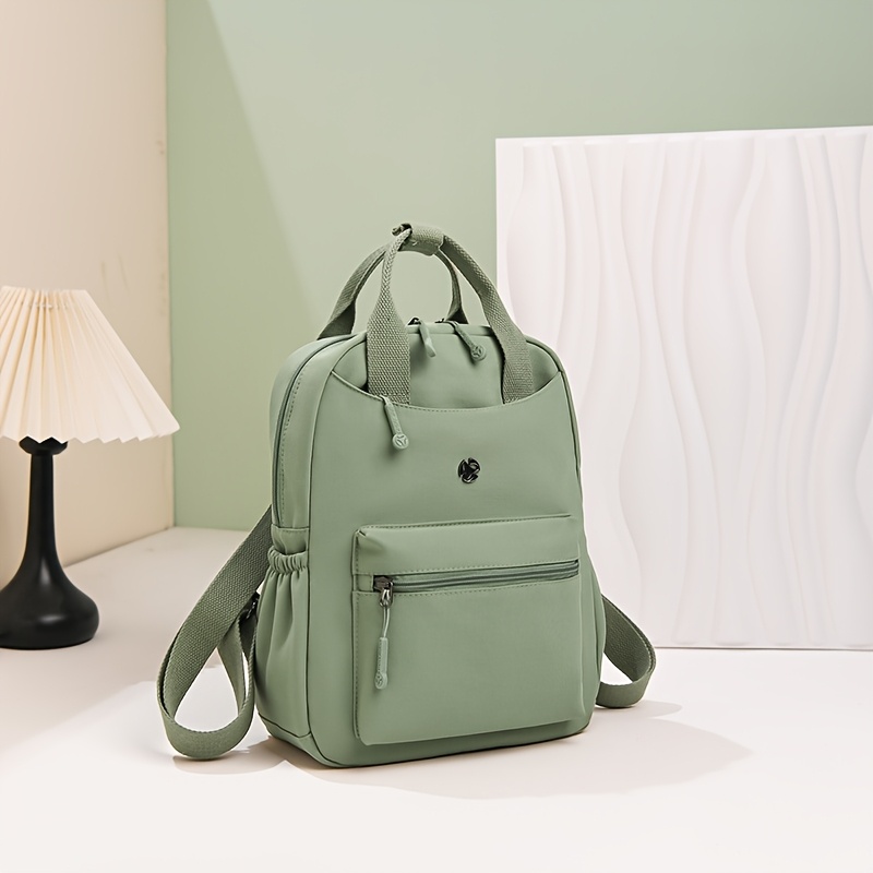 

Cooamy Nylon Backpack For Women - Chic Travel & School Bag With Adjustable Straps, Front Zip Pocket, And Side Handle - , Multi-functional Shoulder Bag In Colors, Travel Backpack