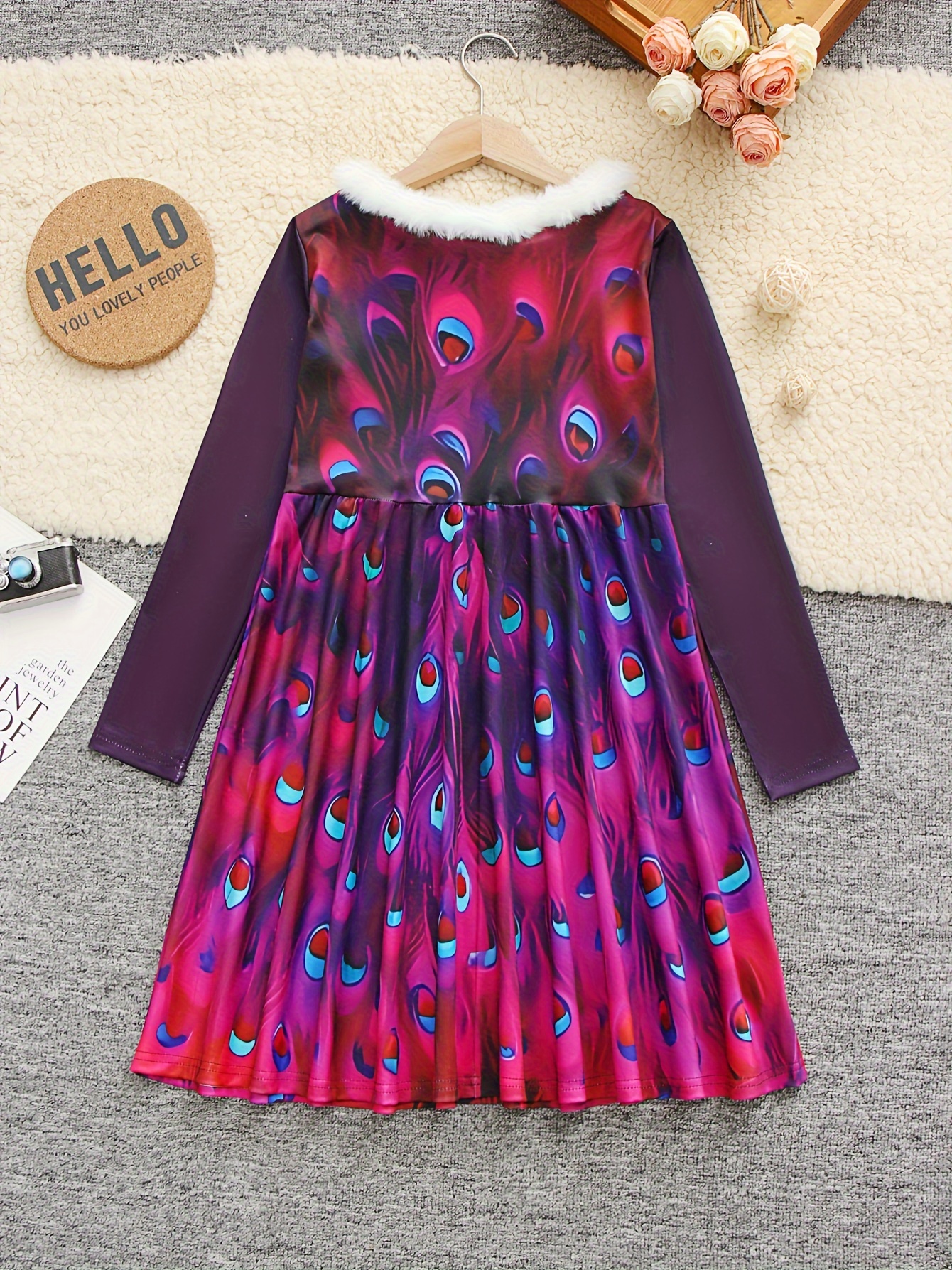 Pink and sale violet christmas dress