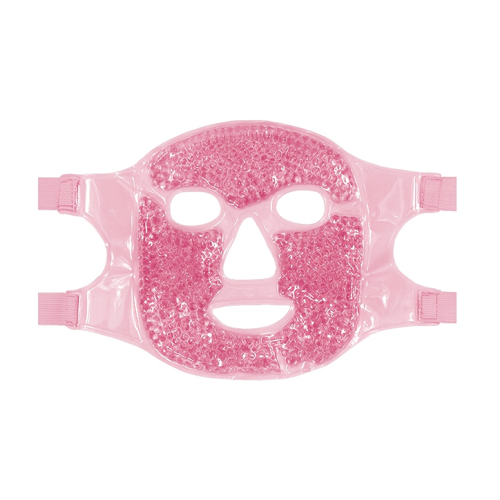 

Pink Pvc Ice Mask For Face And Eyes, Hot Compress Facial Cold Pack - 1pc, Face