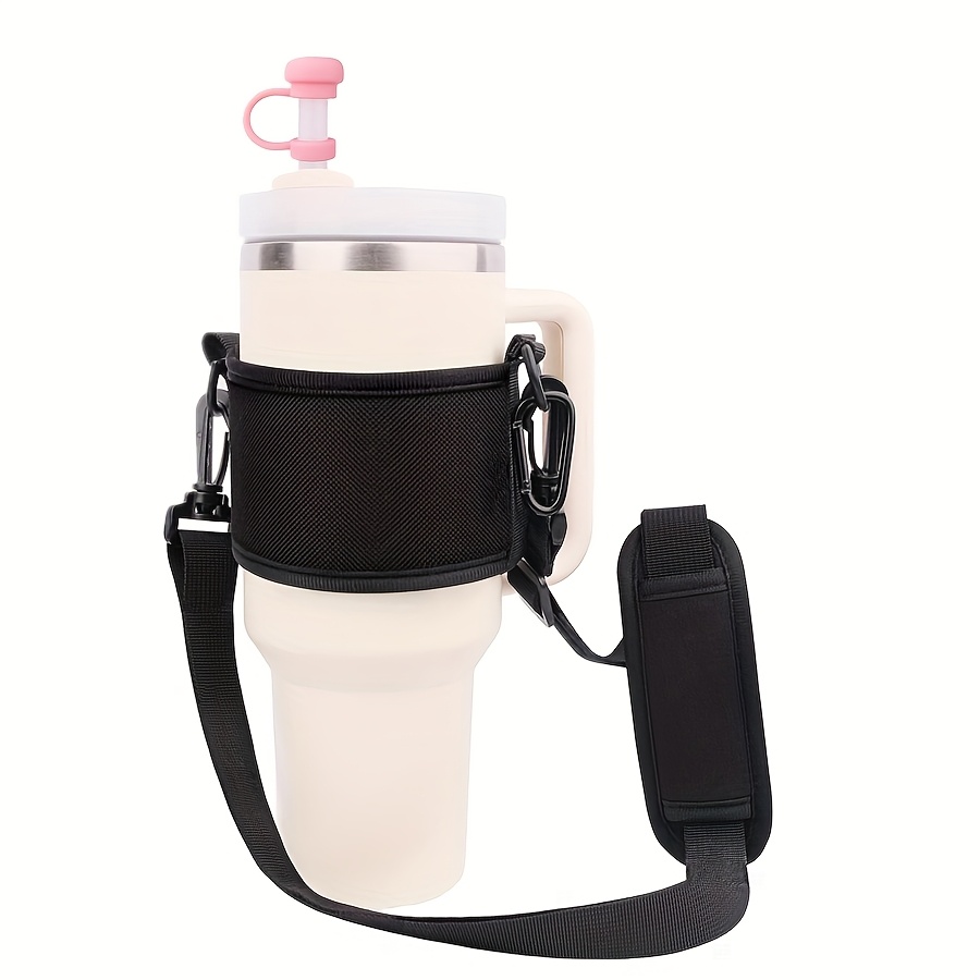 E-shop Wasserflaschenhalter mit Schultergurt, Wasserflaschen-Tragegurt für 30OZ/40OZ Tumbler Becher, verstellbarer Seil Outdoor Becherbeutel Zusätze