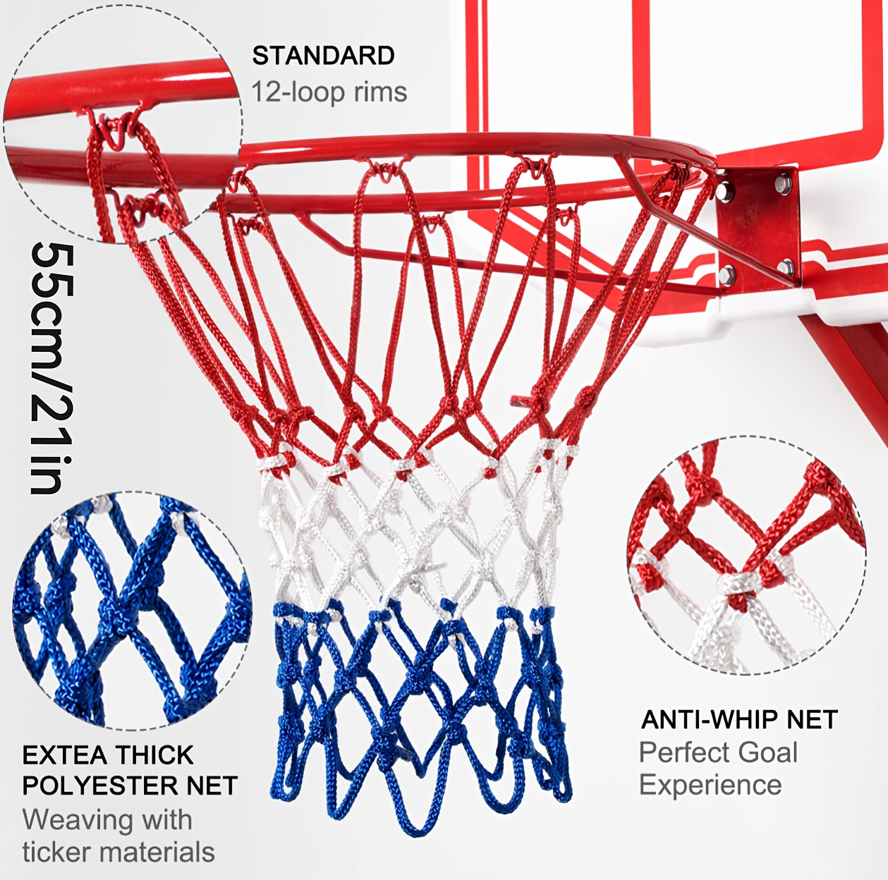 premium basketball net designed for international competition durable and high quality details 1