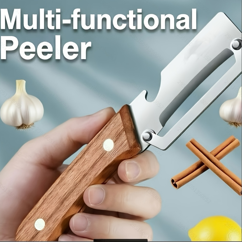 1 heavy duty stainless steel peeler with a wooden handle and straight blade design suitable for   fruits and vegetables commercial grade durable peeling tool ideal for parties and picnics features an easy peeling design