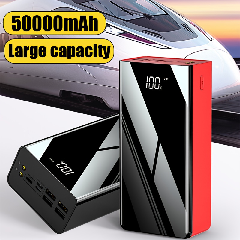 

50000mah Extra Large Capacity, Fast Usb Charger With Led Display, Flashlight And Emergency - Outdoor Camping Light For Iphone, And , Holiday Gift