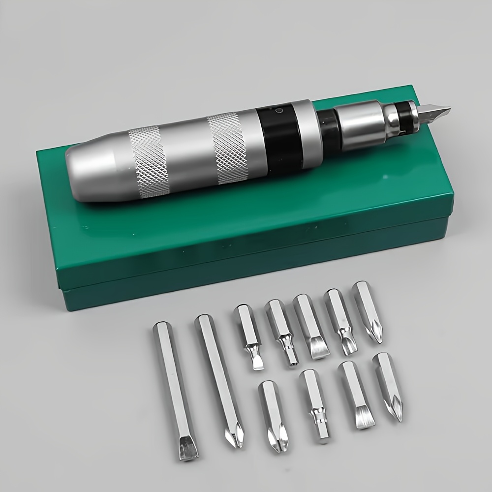 TEMU 13pcs Heavy-duty Hex Bit Impact Screwdriver Set With Vibration Driver - Multi-functional Tool Kit Suitable For Diy Repairs, Automotive,