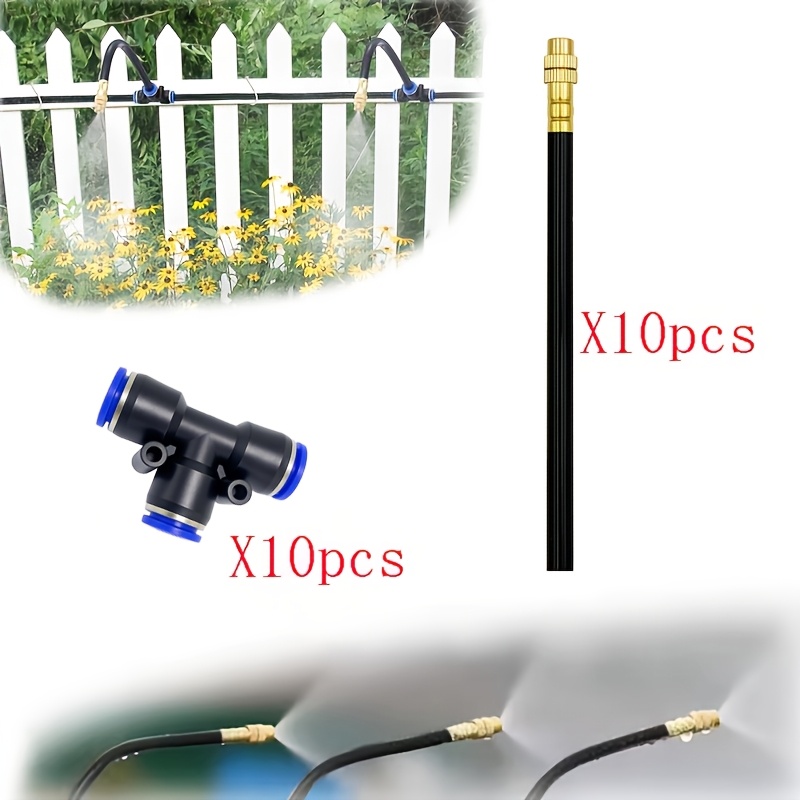 Image of 20pcs Garden 20cm Free Bending Copper Spray Nozzle, 360° Adjustable Rotating Copper Spray Nozzle Brass , 8mm Direct Type , Suitable For Gardens, Lawns, Greenhouses, Potted Plants