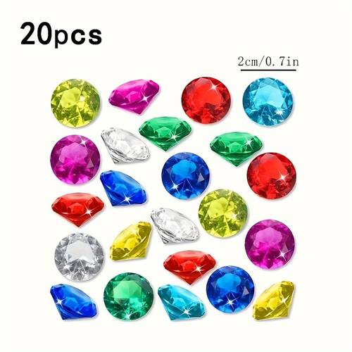 20 50 100 200pcs diving gems pool beads large acrylic gems big gems pirate summer underwater swimming beads for birthday swimming pool party favors