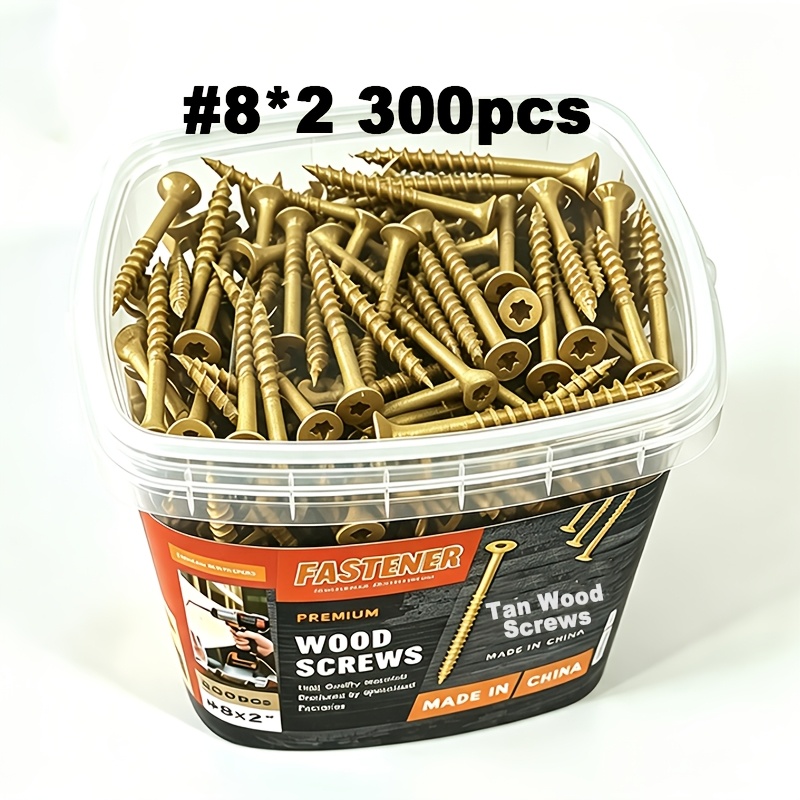 TEMU Vkkm Deck Screws #8 #9 #10, T25 Self Tapping Carbon Steel Rust Proof For Furniture, Cabinets & Diy Projects Wood Screws