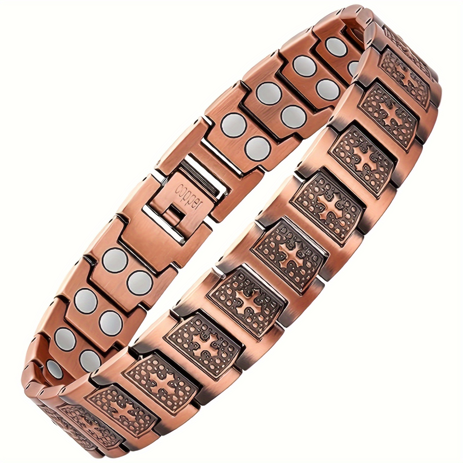 TEMU 1pc Copper Bracelet And 3500 , -allergy, , For Men, For Dad Husband Christmas Birthday