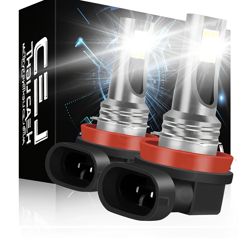 TEMU 2 H11/h8 Led Bulbs 6000k Fog Light Drl Light High Power Bulbs