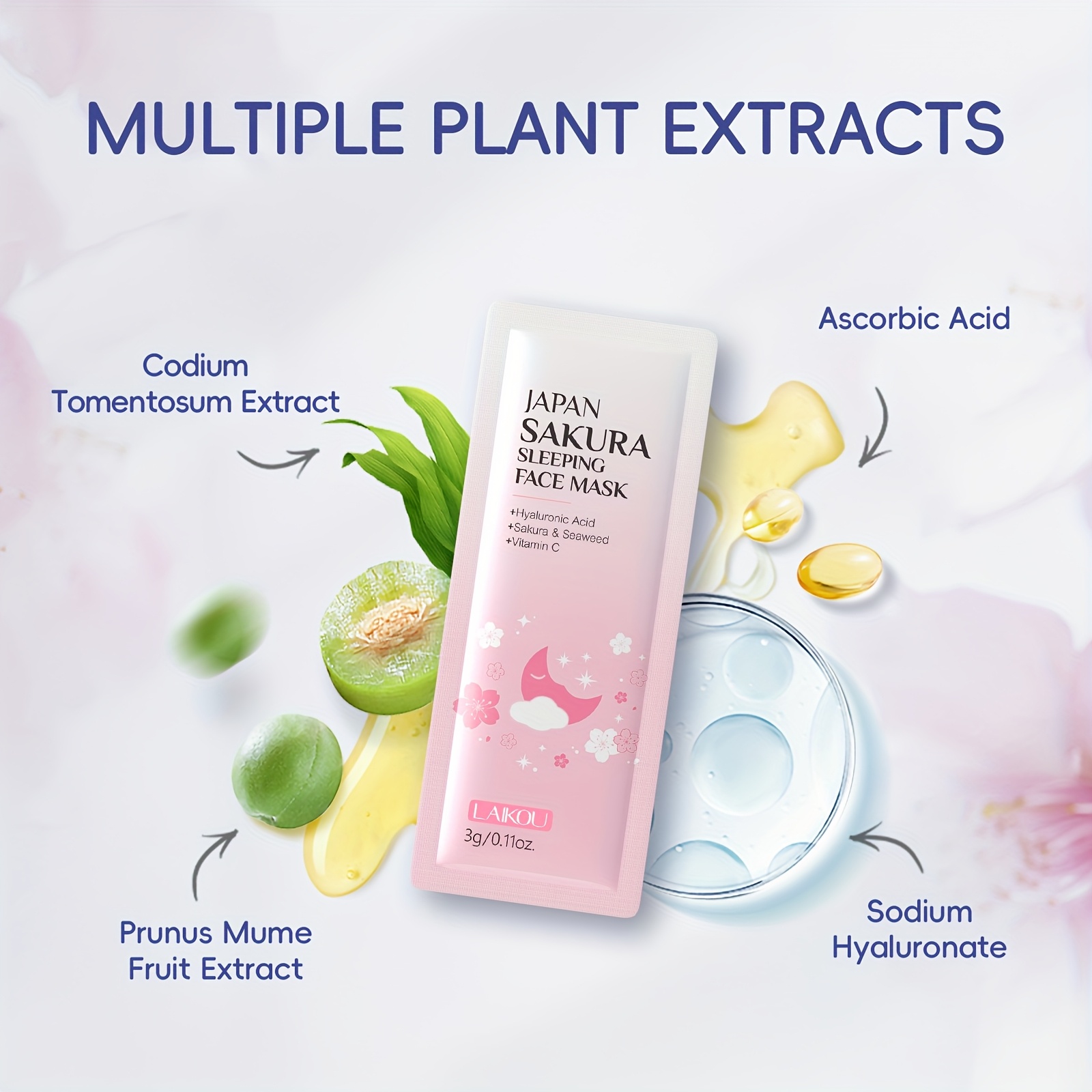 17Pcs Sakura Skincare Set Facial Cleanser Serum