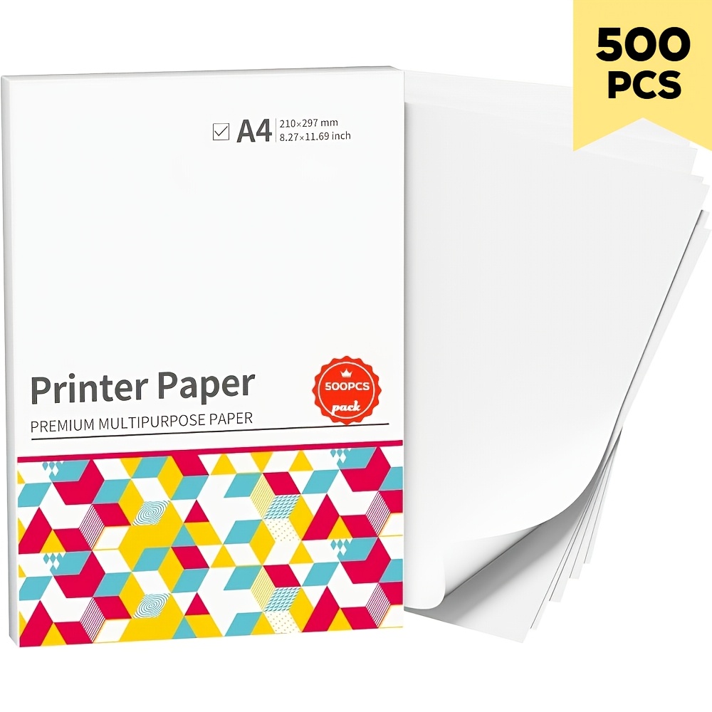 

500 Sheets A4 Printing Paper, High-quality And Laser Paper 29.7cm*21cm/11.7in*8.27in