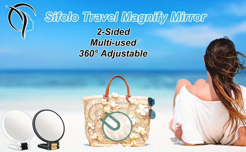 30x magnifying   with 360 adjustable foldable handle dual sided 1x 30x magnification portable travel makeup   with ergonomic grip lightweight plastic frame for eyebrow grooming sensitive light beige safe battery free no fragrance ideal for home on the go use Product details 6